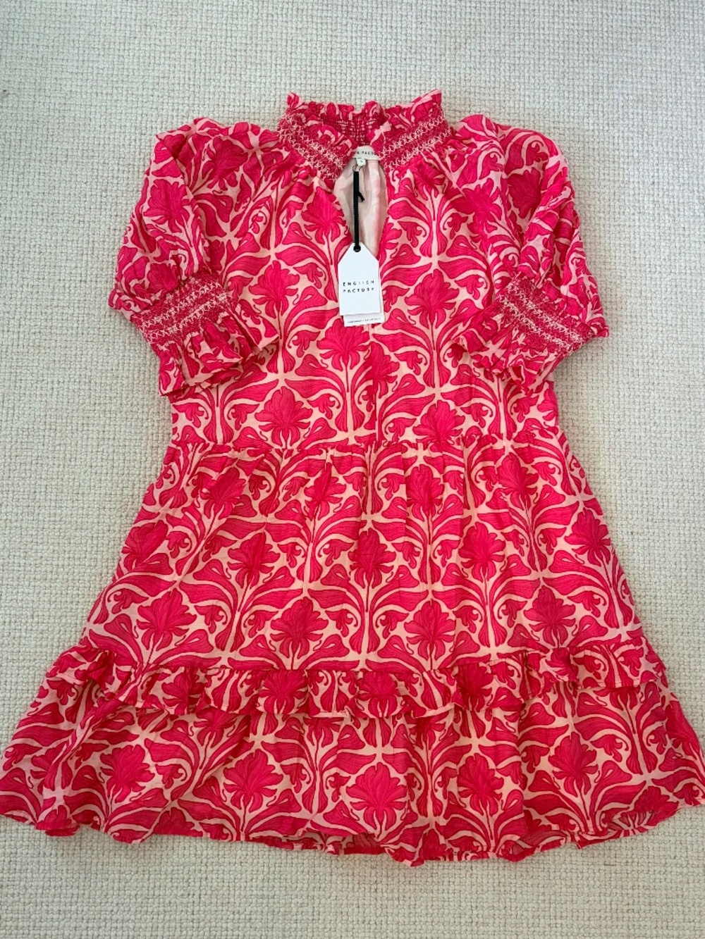 Tuckernuck Guava Geo Floral Sarah Mini Dress NWT (S)